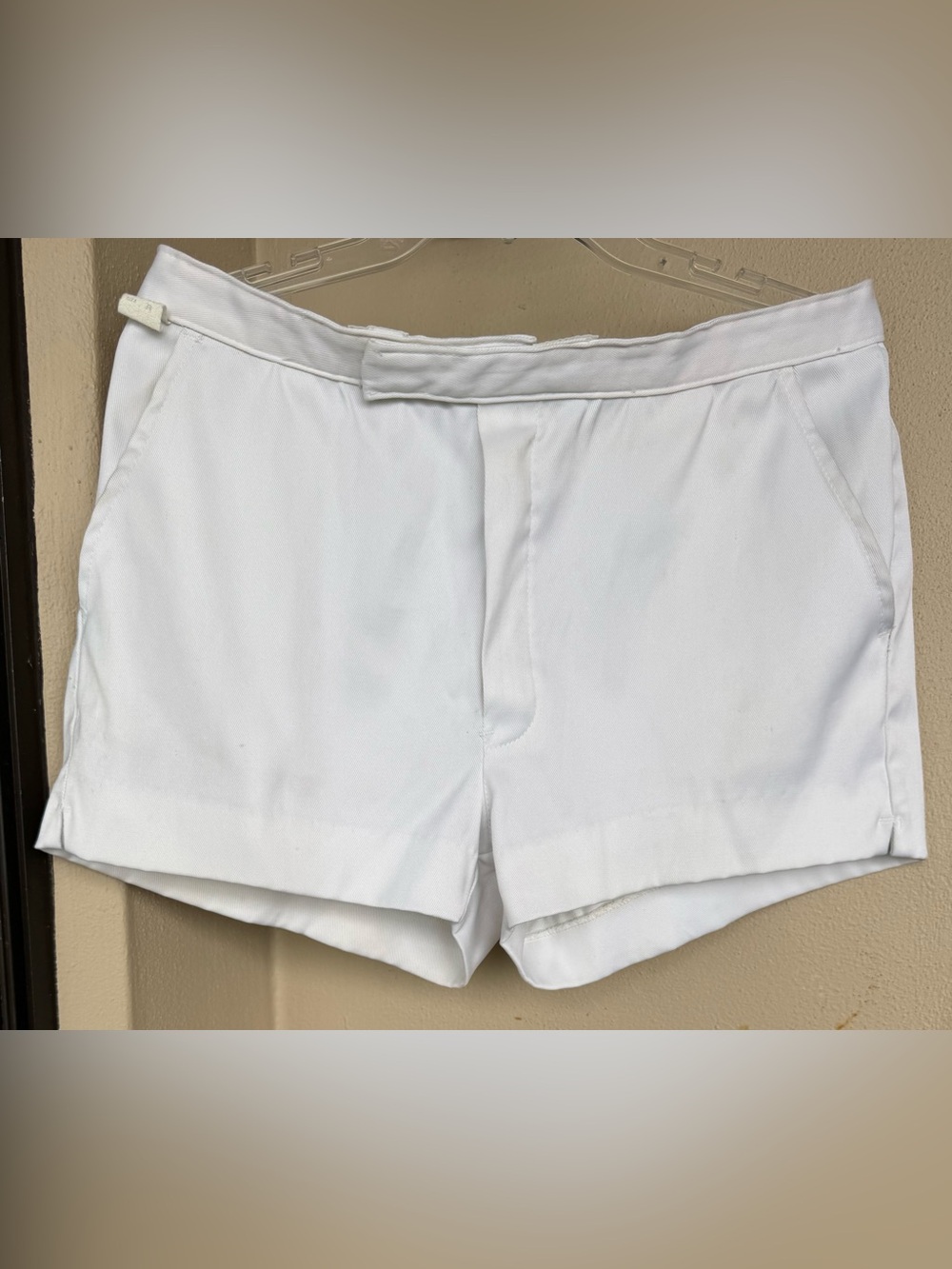 Vintage ESPA-Twill Men Stretch Shorts Court Casuals White Pockets Pickleball 34
